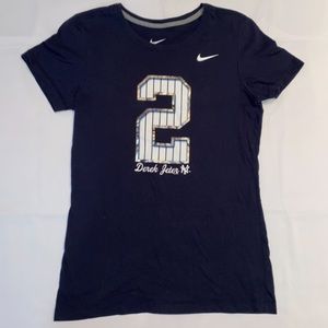 Nike MLB New York Yankees Short Sleeve Navy Derek Jeter T-Shirt
